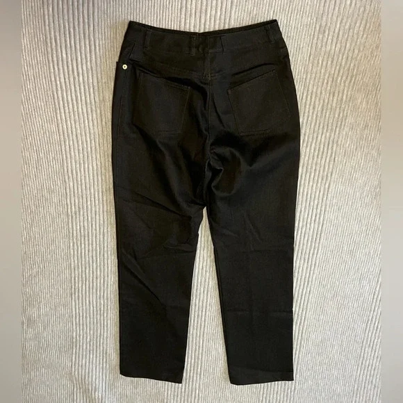 Women’s Vintage St. John Sport Black Denim 2 Piece Suit Jacket Trouser Pants 2 P - Picture 12 of 14